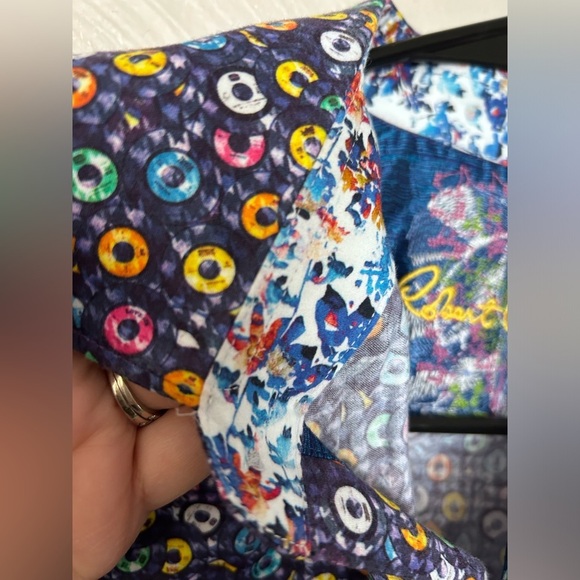 Robert Graham Classic Fit Shirt Men’s L  Spin Me Round Short Sleeve Button Up - Picture 4 of 6